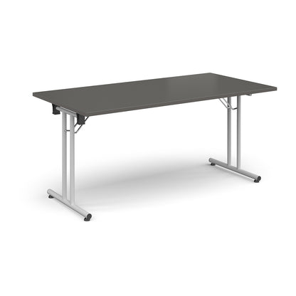 Rectangular folding leg table with straight feet - SFL1600-WH-OG