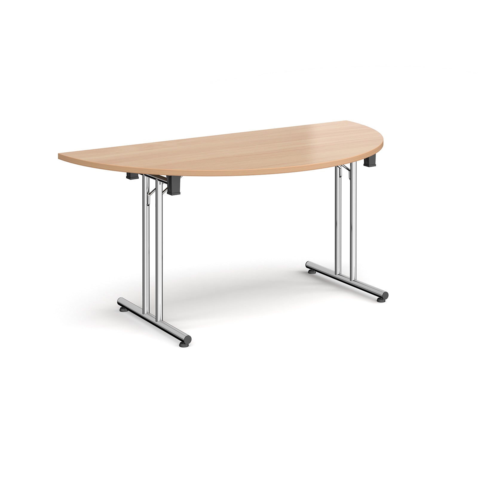 Semi circular folding leg table with straight feet - SFL1600S-C-B