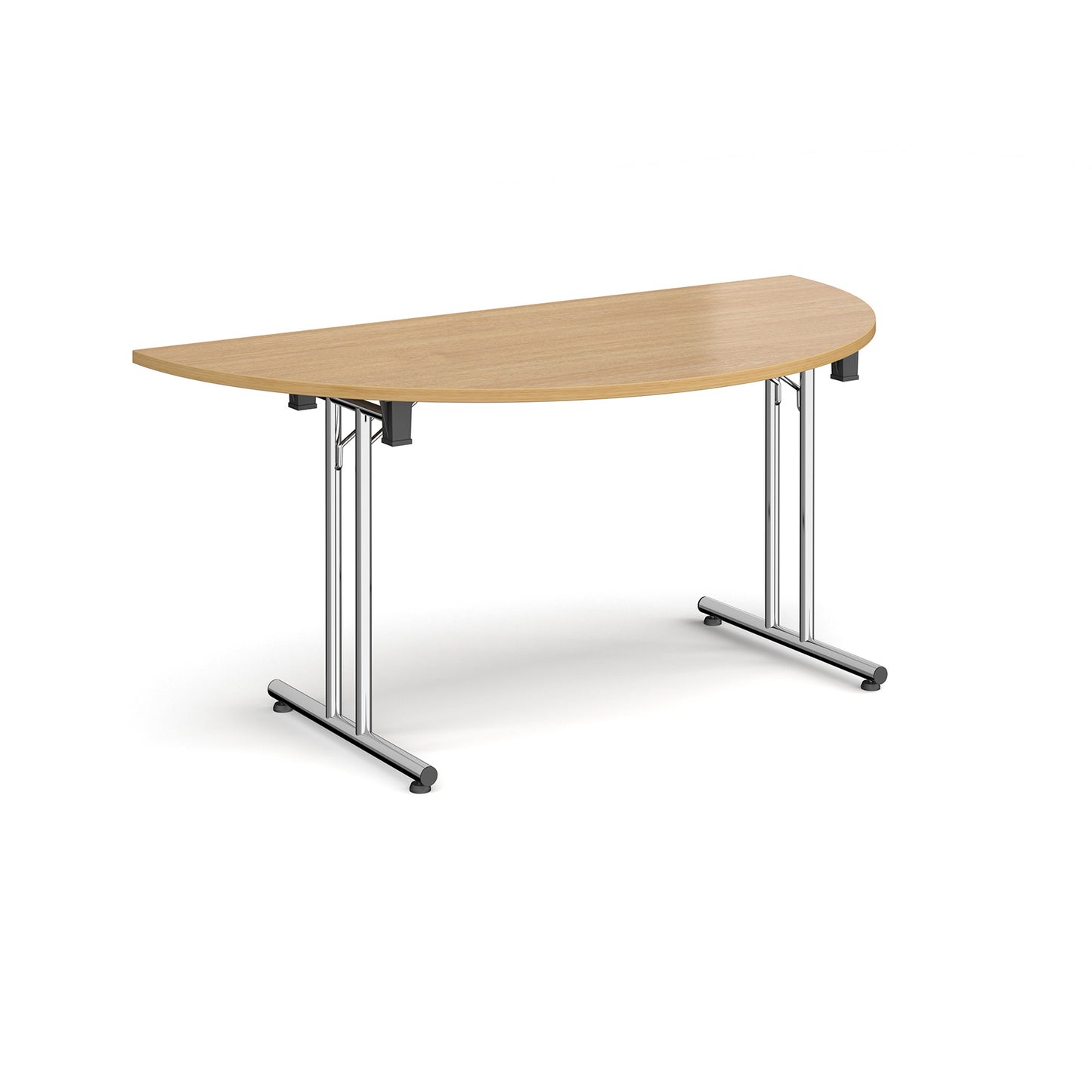 Semi circular folding leg table with straight feet - SFL1600S-C-O