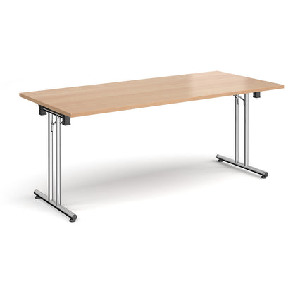 Rectangular folding leg table with straight feet - SFL1800-C-B