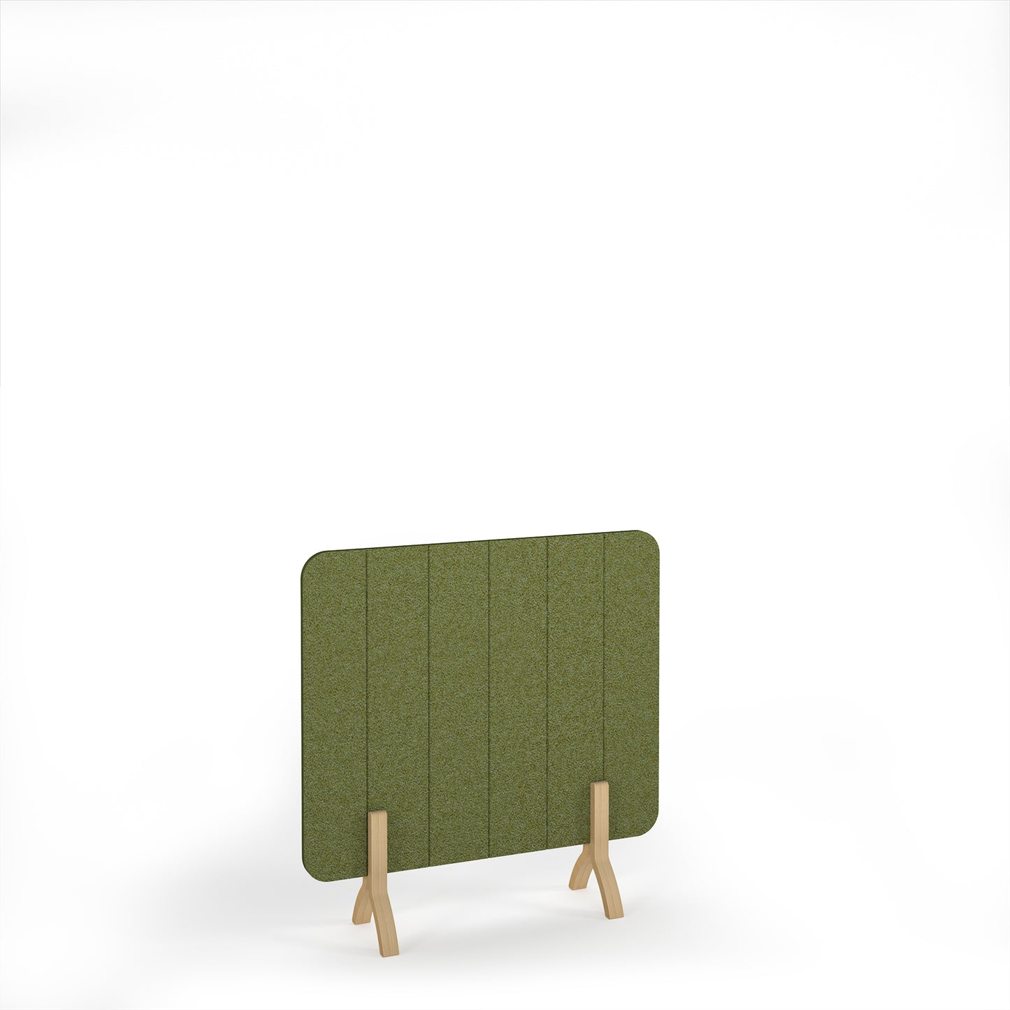 Stripe Accoustic Floor Standing Screen Wooden Legs - SFSC1200-WF-RG