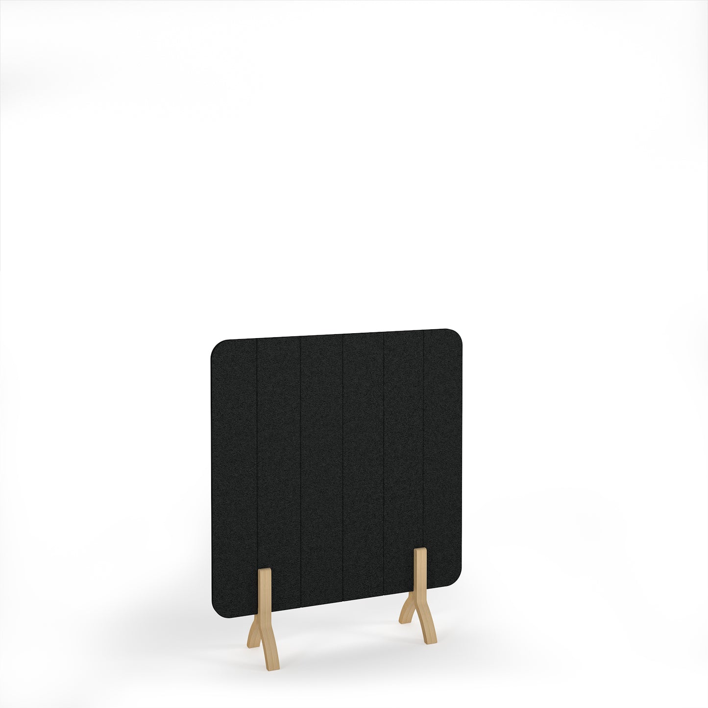 Stripe Accoustic Floor Standing Screen Wooden Legs - SFSC1400-WF-BK