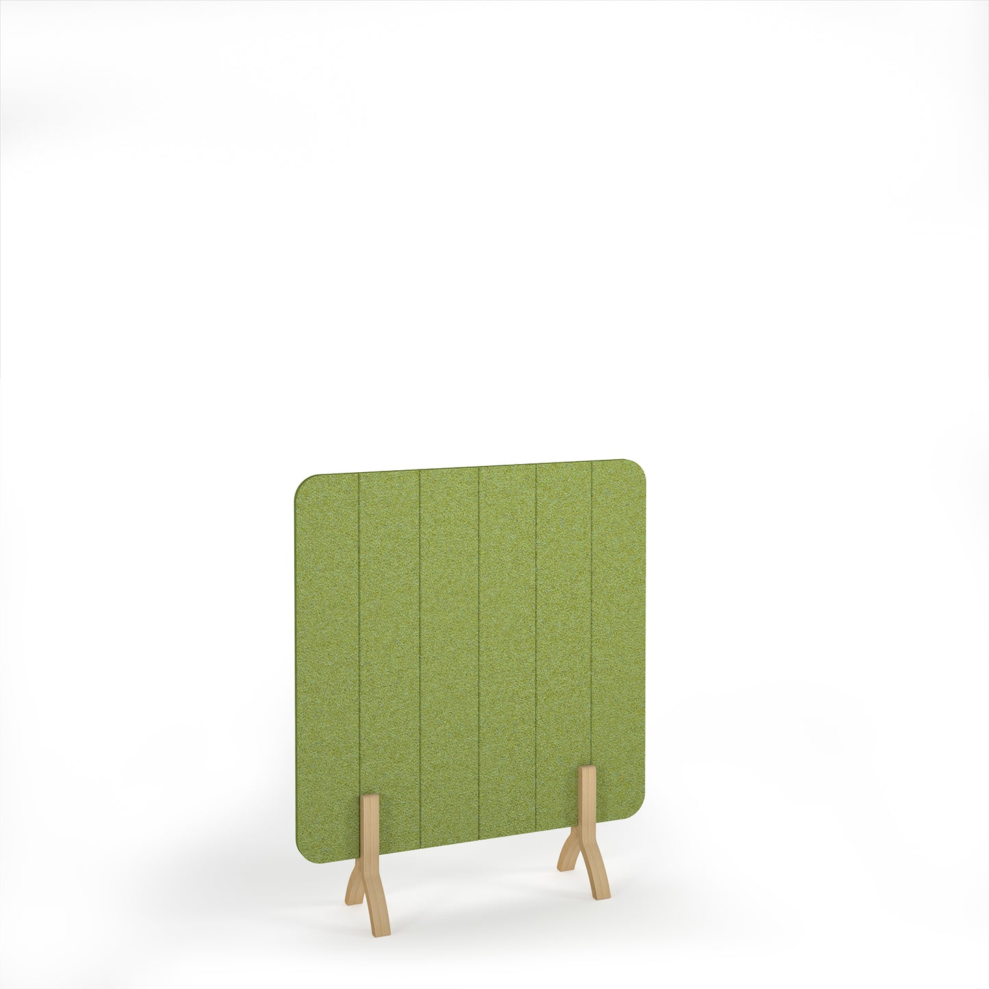Stripe Accoustic Floor Standing Screen Wooden Legs - SFSC1400-WF-FG