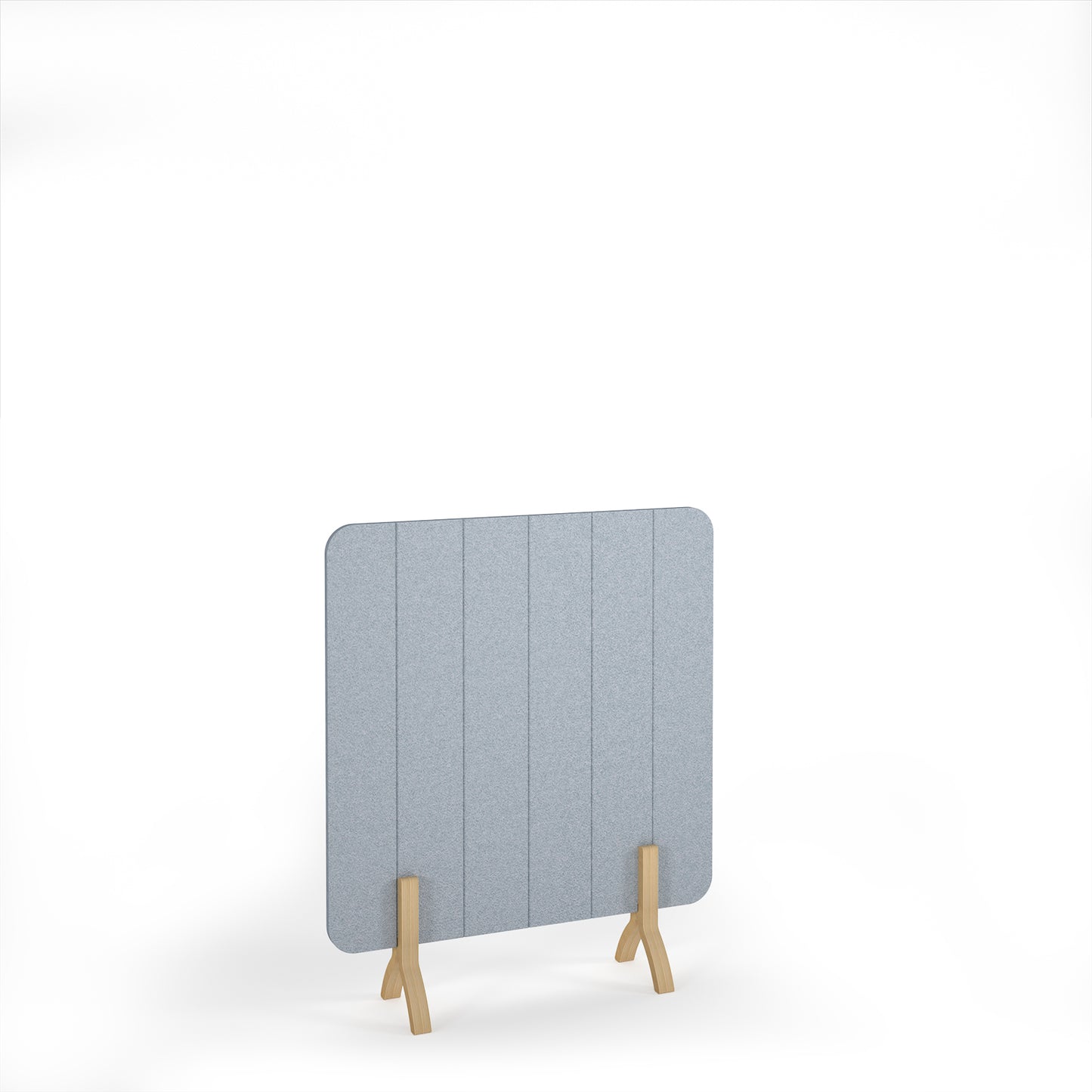 Stripe Accoustic Floor Standing Screen Wooden Legs - SFSC1400-WF-LG
