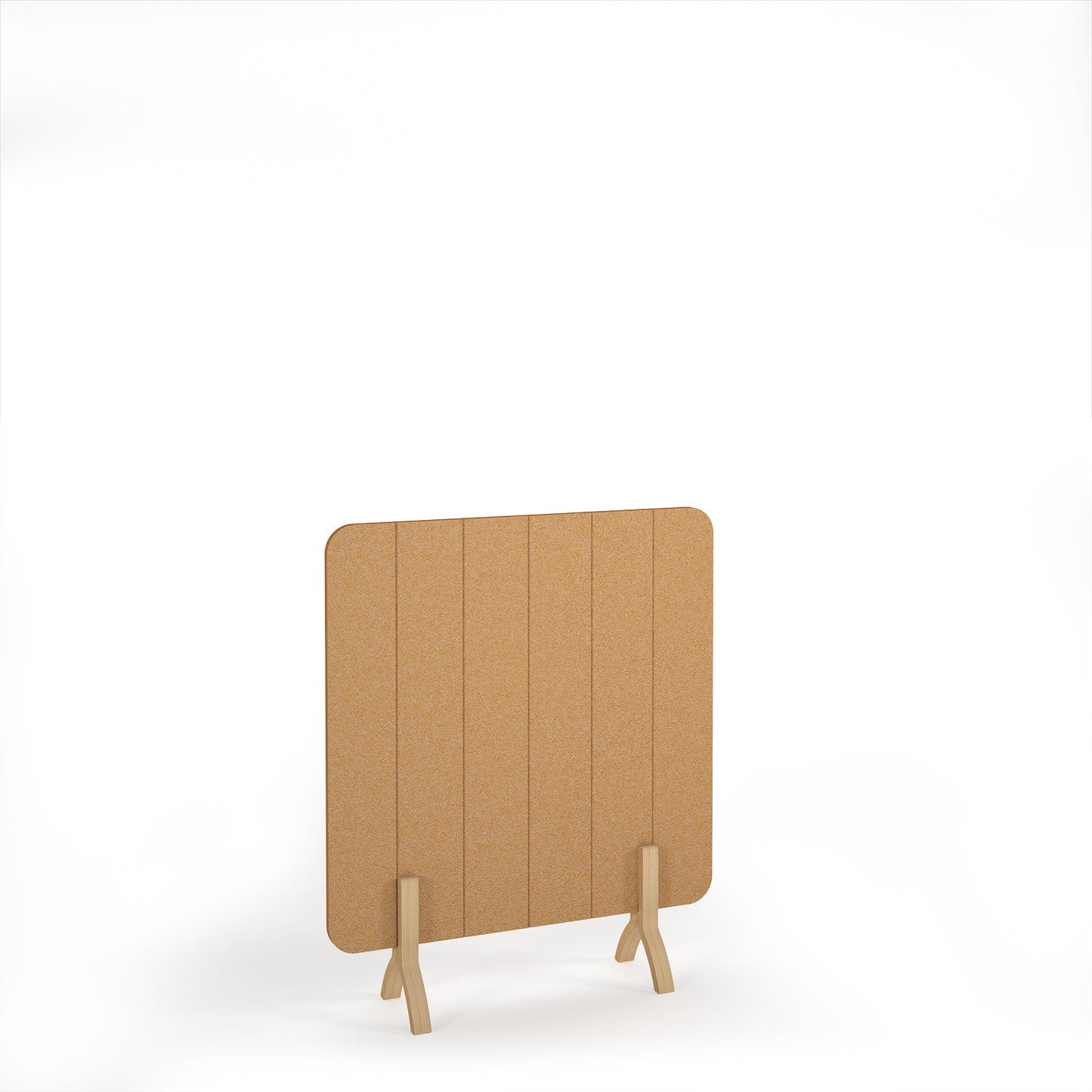 Stripe Accoustic Floor Standing Screen Wooden Legs - SFSC1400-WF-LY