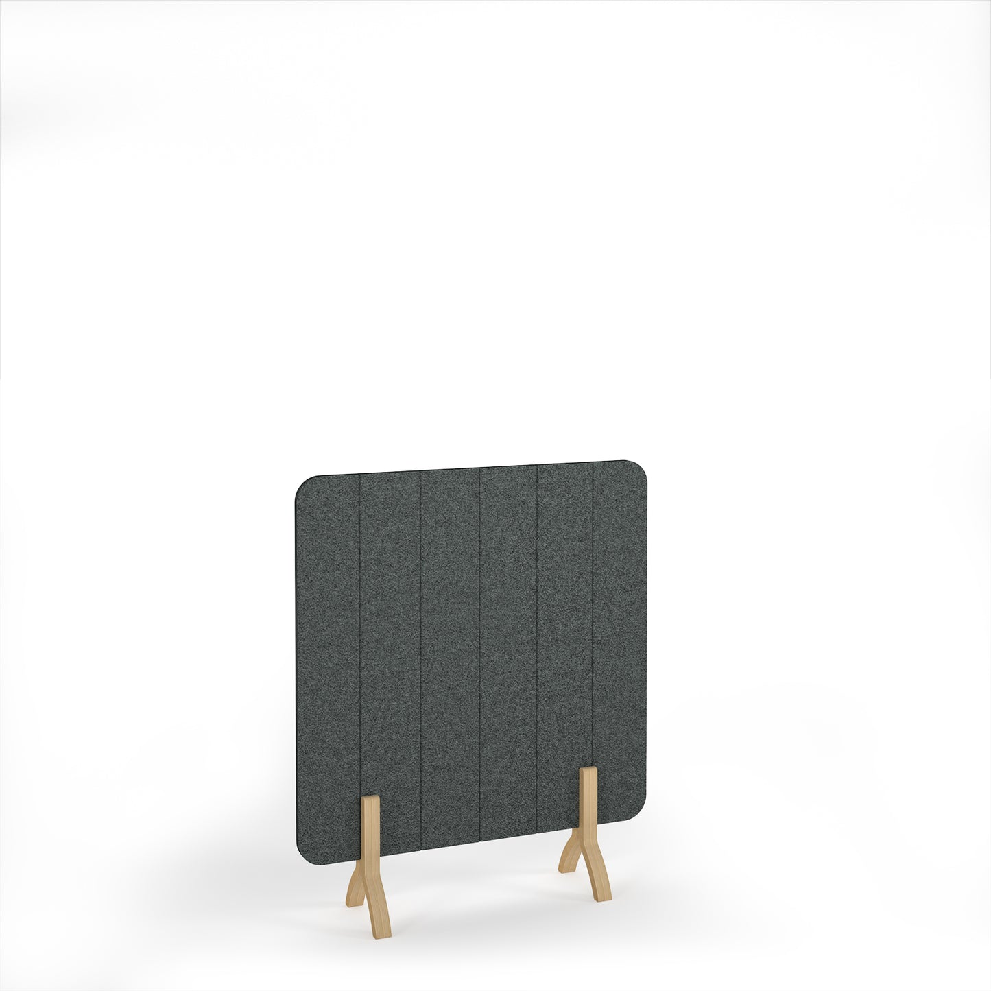 Stripe Accoustic Floor Standing Screen Wooden Legs - SFSC1400-WF-MG