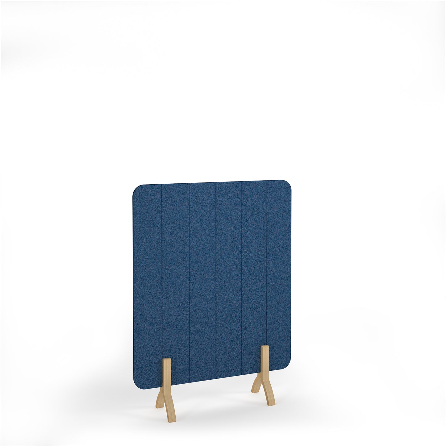 Stripe Accoustic Floor Standing Screen Wooden Legs - SFSC1600-WF-BL