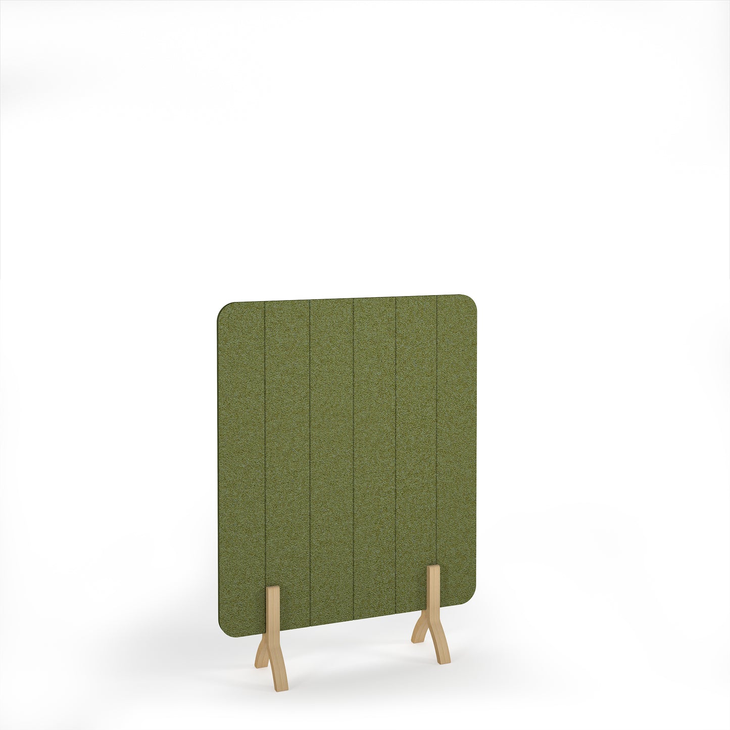 Stripe Accoustic Floor Standing Screen Wooden Legs - SFSC1600-WF-RG