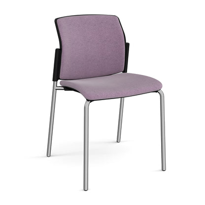 Santana 4 leg stacking chair fully upholstered - SFU100-C