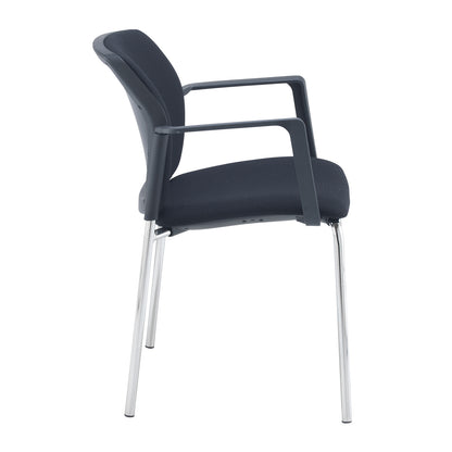 Santana 4 leg stacking chair fully upholstered