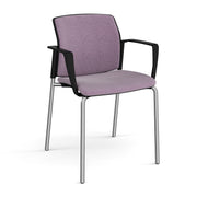 Santana 4 leg stacking chair fully upholstered