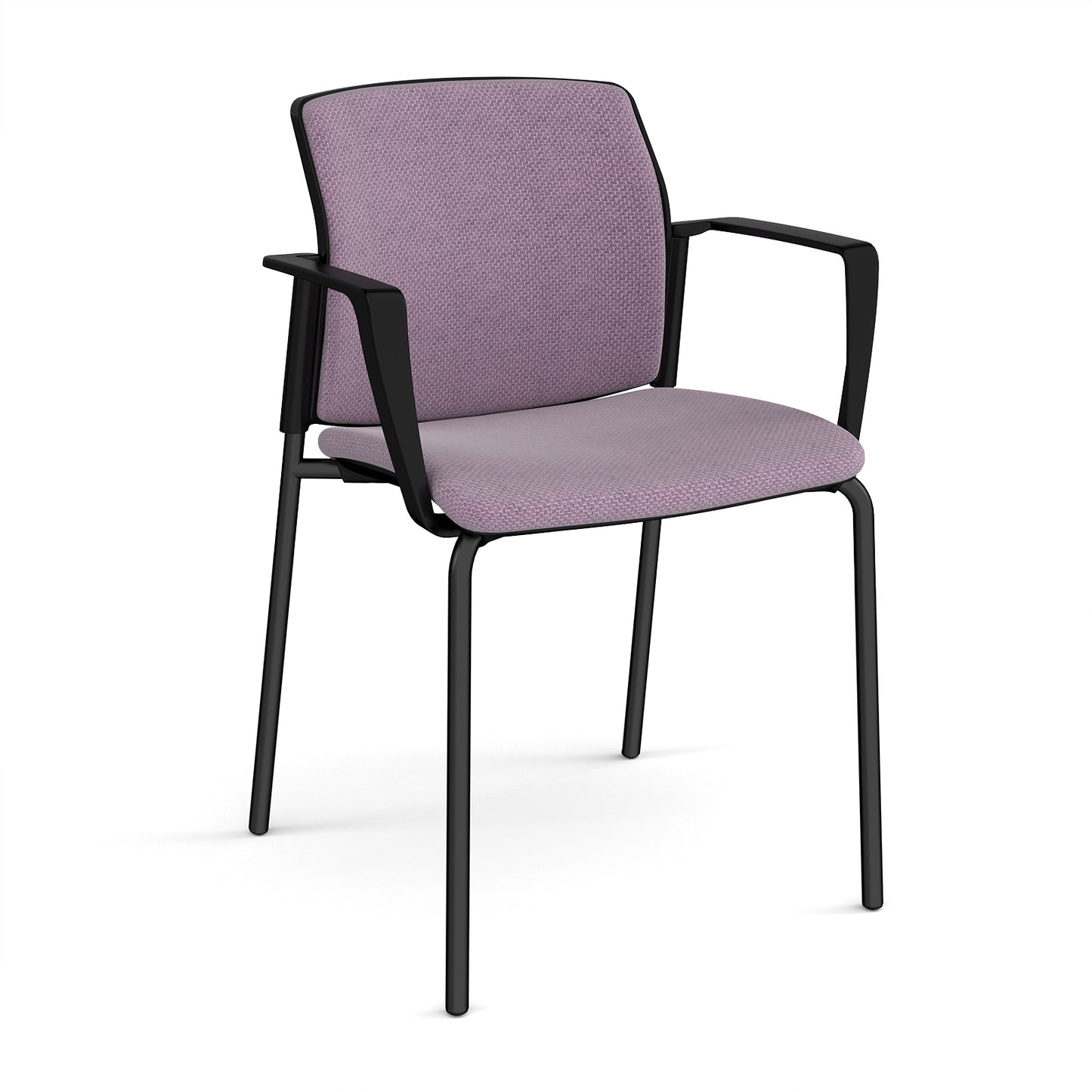 Santana 4 leg stacking chair fully upholstered - SFU101-K