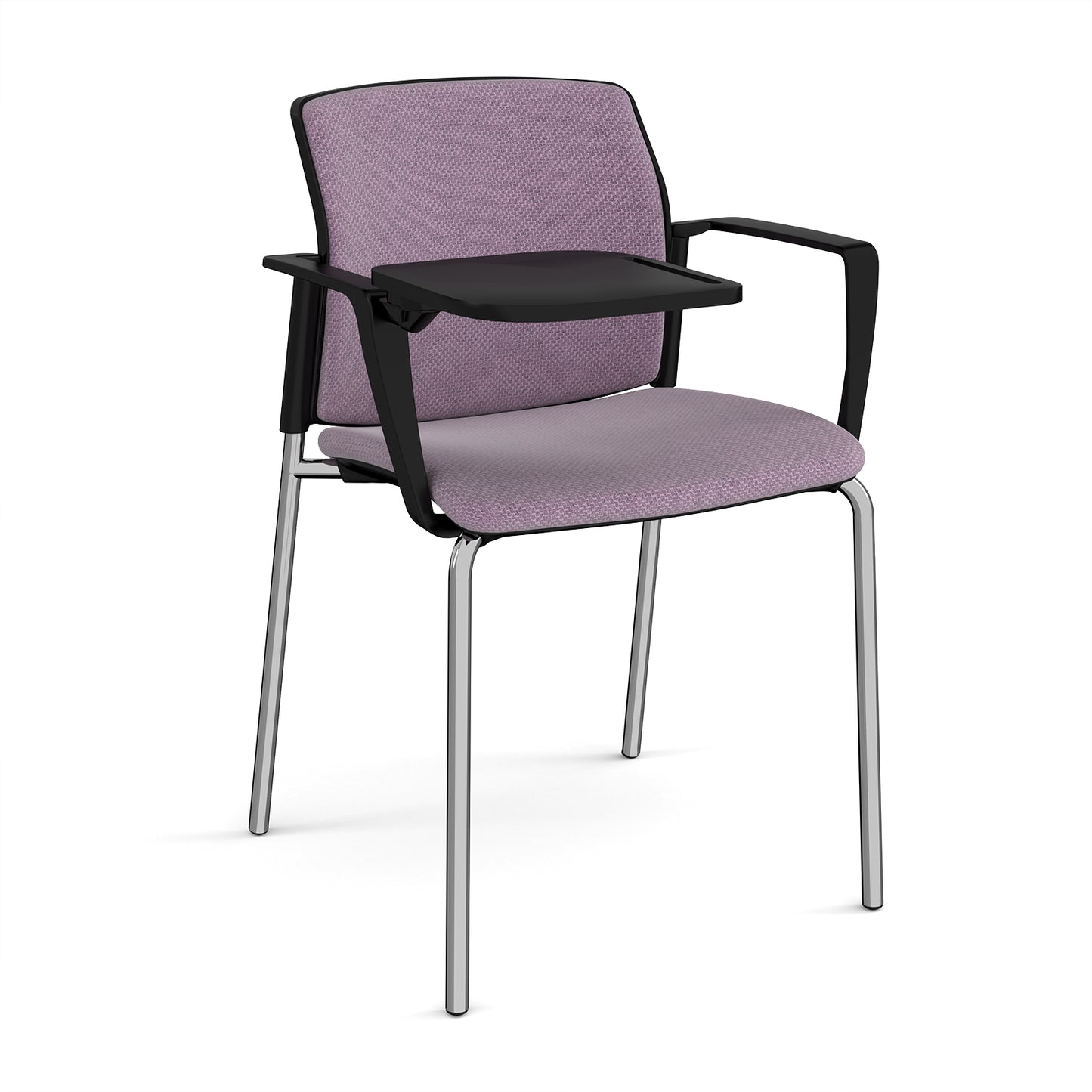 Santana 4 leg stacking chair fully upholstered - SFU102-C