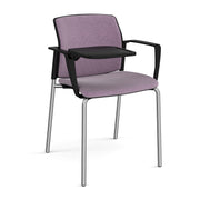Santana 4 leg stacking chair fully upholstered