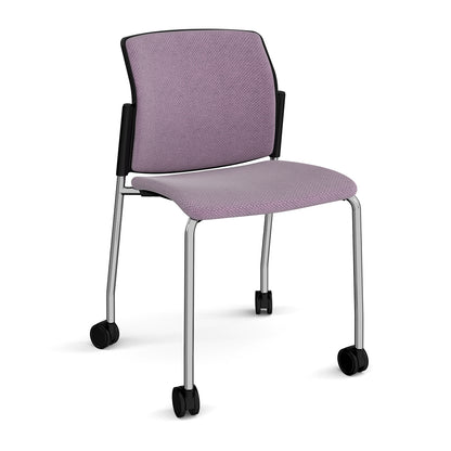 Santana 4 leg mobile chair fully upholstered - SFU200-C