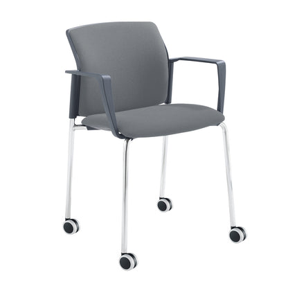 Santana 4 leg mobile chair fully upholstered