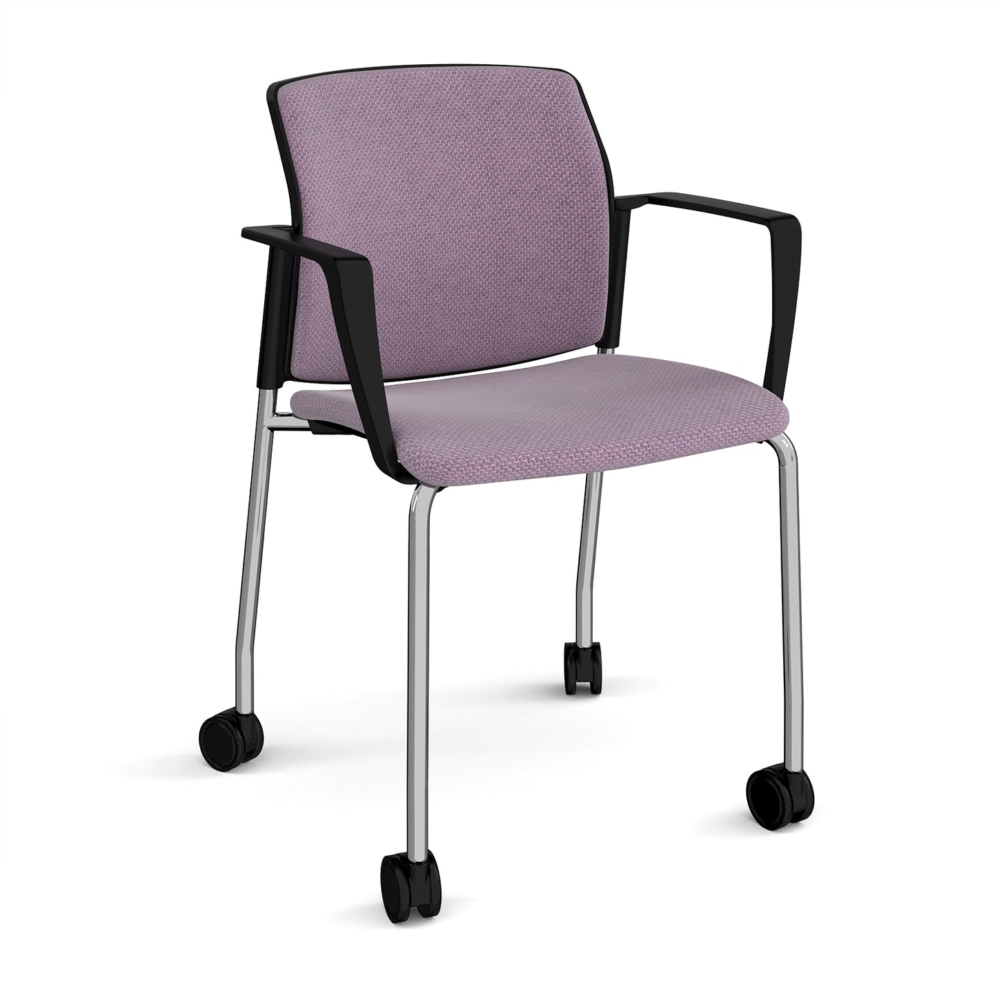 Santana 4 leg mobile chair fully upholstered - SFU201-C