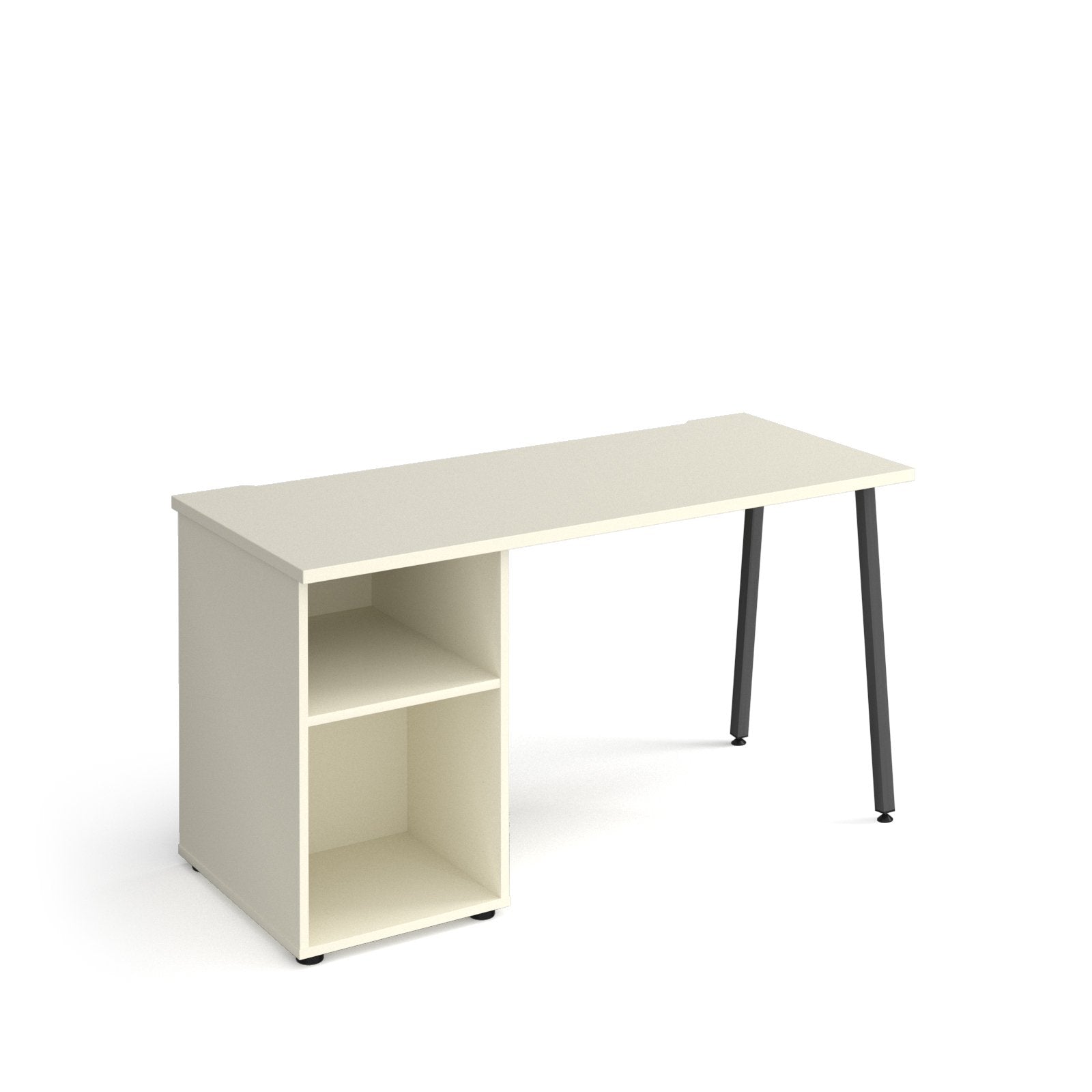 Sparta A-frame 600mm deep desk with support pedestal