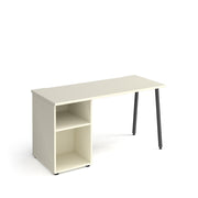 Sparta A-frame 600mm deep desk with support pedestal