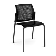 Santana 4 leg stacking chair with plastic seat and perforated back (Part 2)
