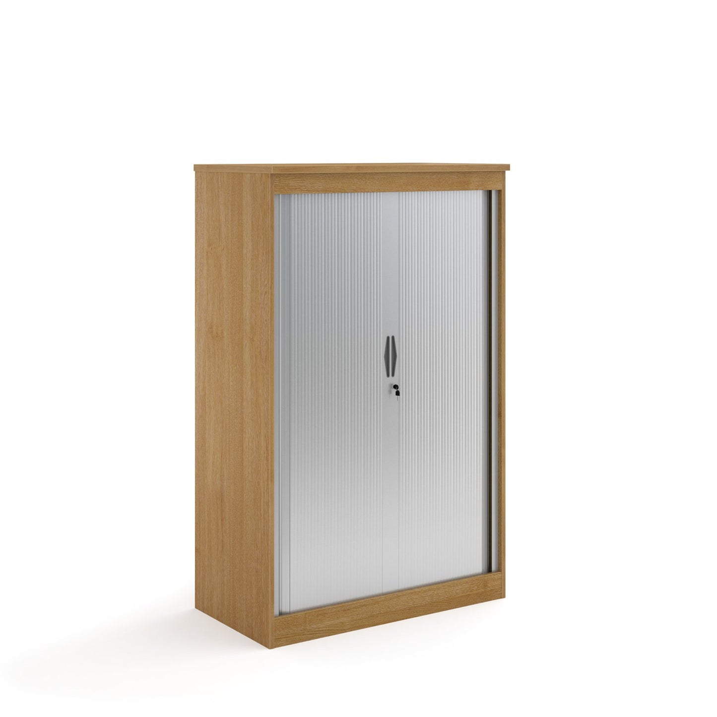 Systems Horizontal Tambour Door Cupboard 2000mm High - White