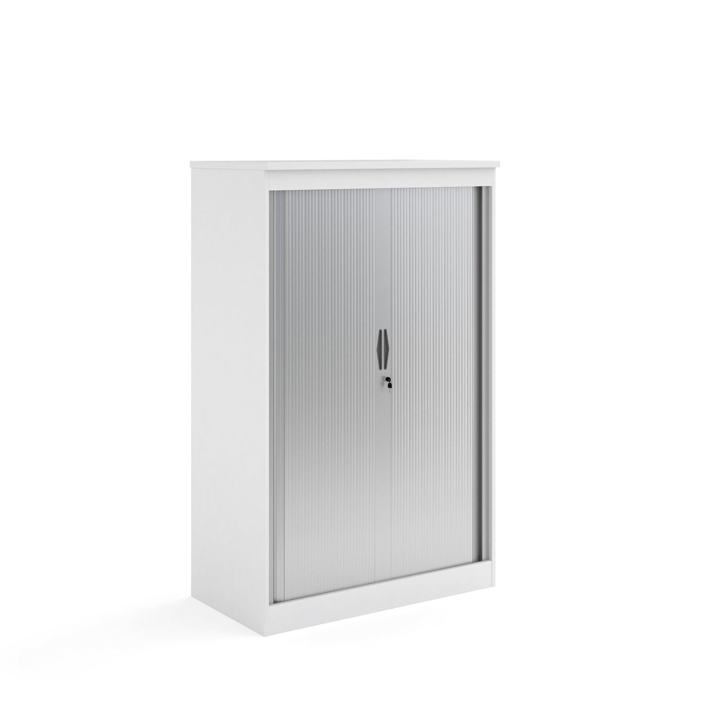 Systems Horizontal Tambour Door Cupboard 2000mm High - White
