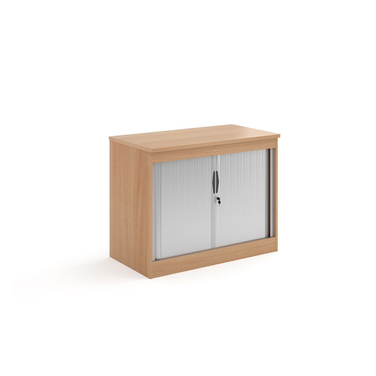 Systems Horizontal Tambour Door Cupboard 800mm High - Beech