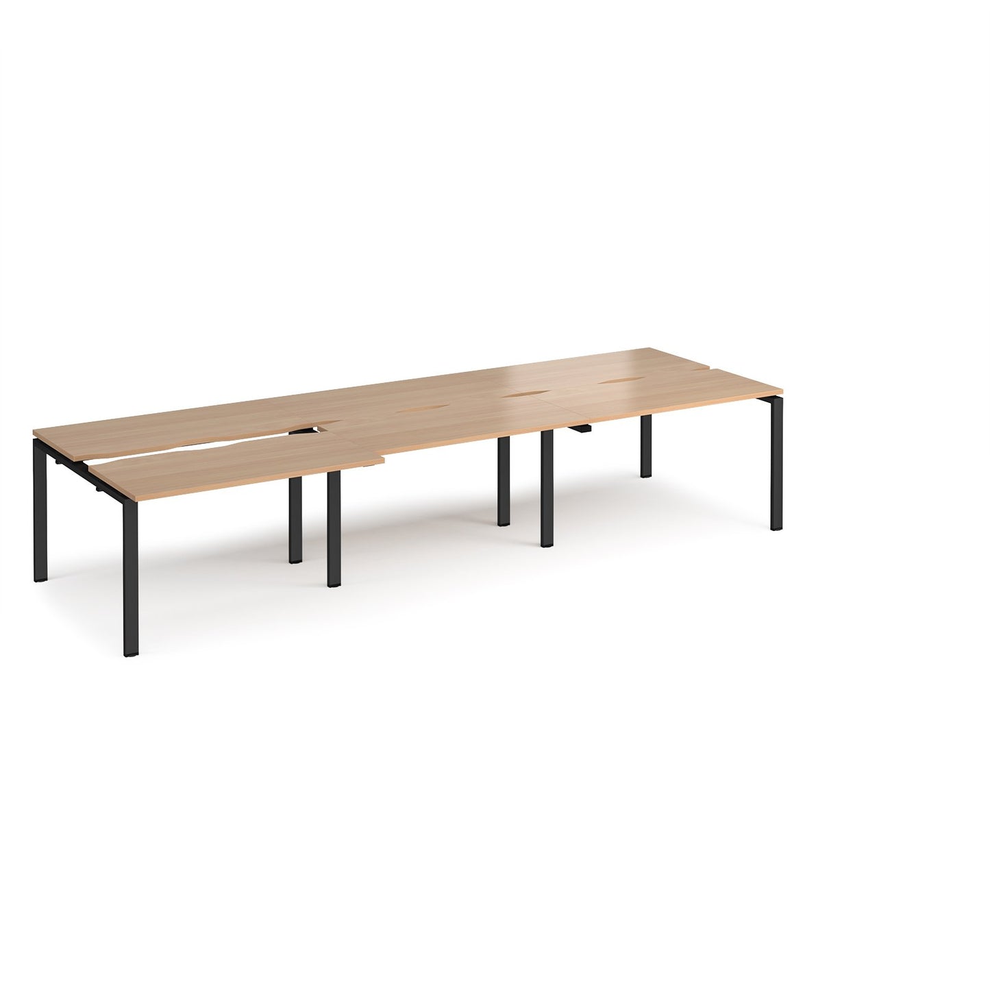 Adapt sliding top triple B2B desks 1200mm deep