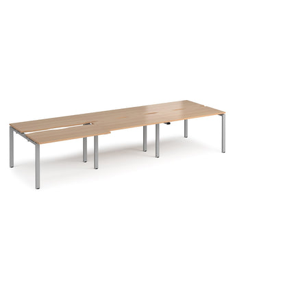 Adapt sliding top triple B2B desks 1200mm deep