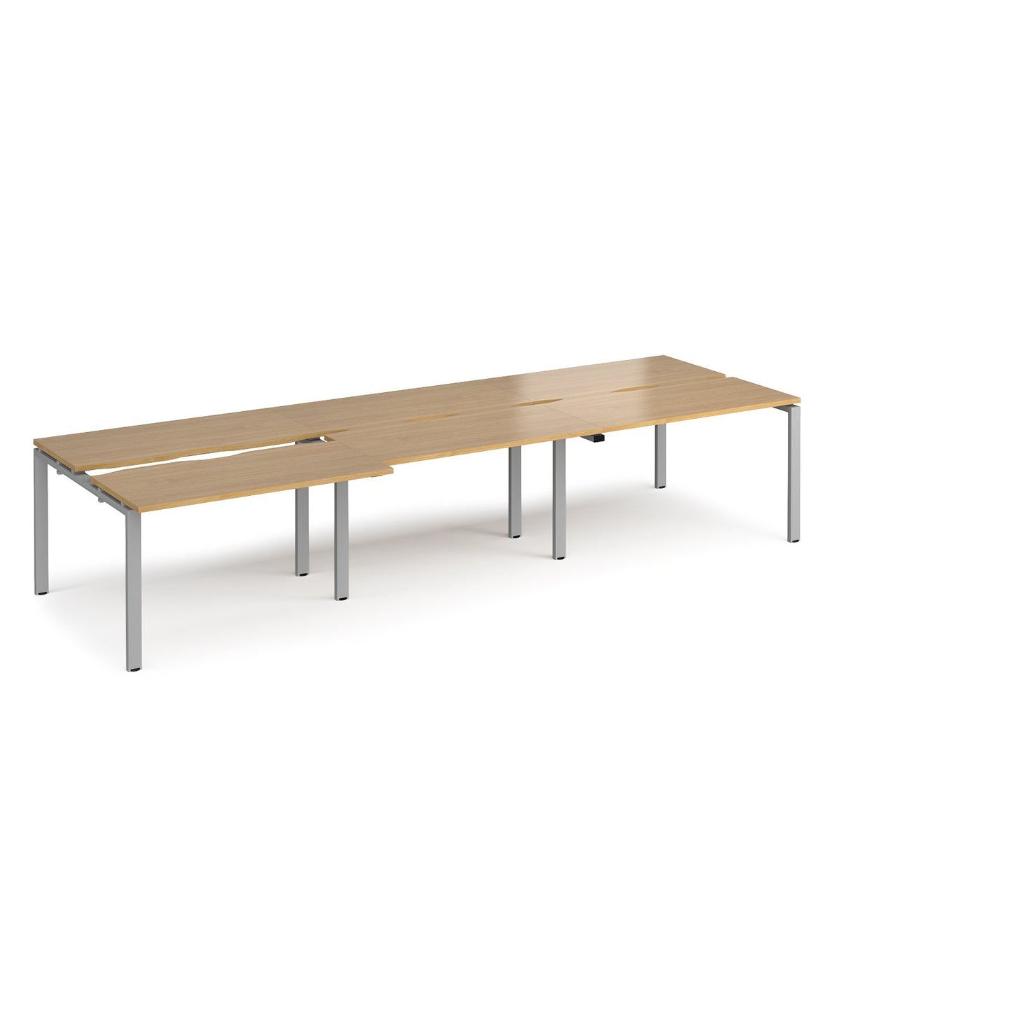 Adapt sliding top triple B2B desks 1200mm deep