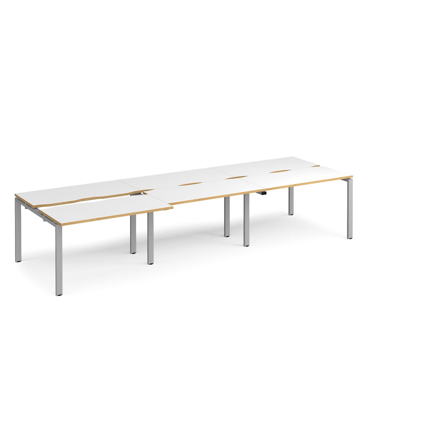 Adapt sliding top triple B2B desks 1200mm deep