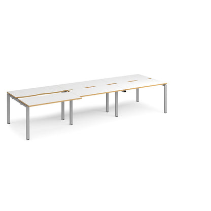 Adapt sliding top triple B2B desks 1200mm deep