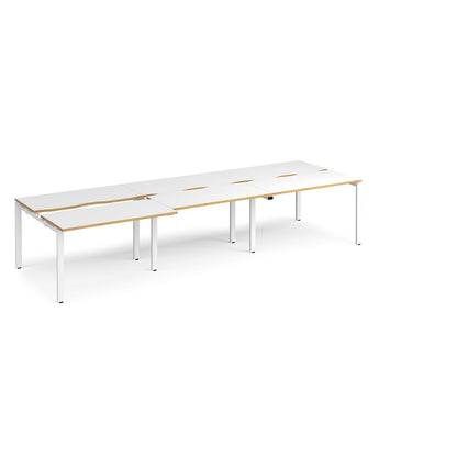 Adapt sliding top triple B2B desks 1200mm deep