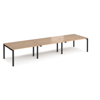 Adapt sliding top triple B2B desks 1200mm deep