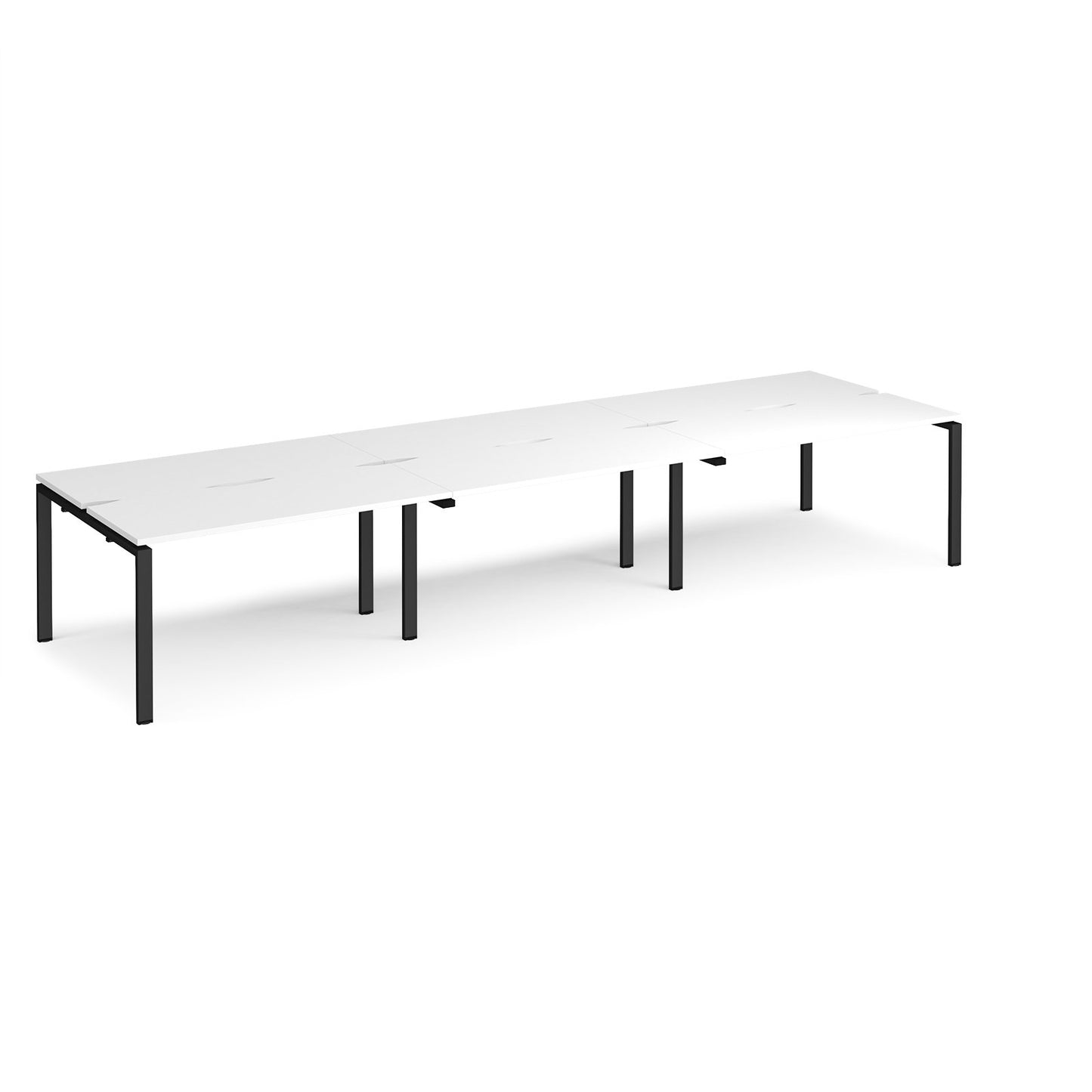 Adapt sliding top triple B2B desks 1200mm deep