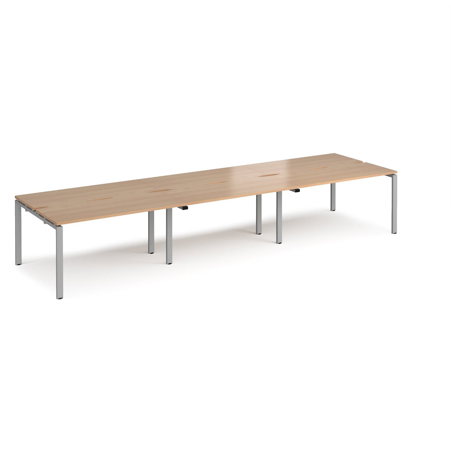 Adapt sliding top triple B2B desks 1200mm deep