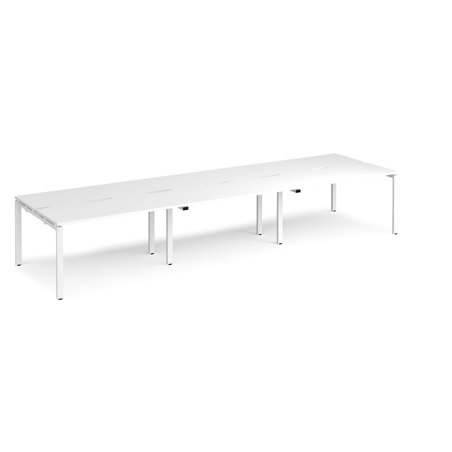 Adapt sliding top triple B2B desks 1200mm deep