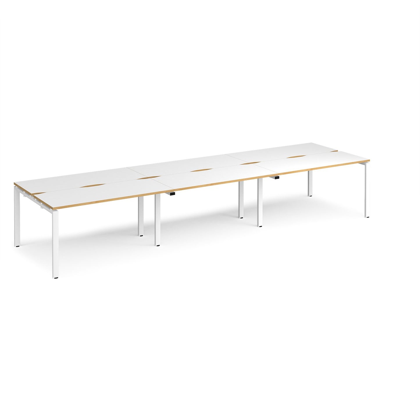 Adapt sliding top triple B2B desks 1200mm deep