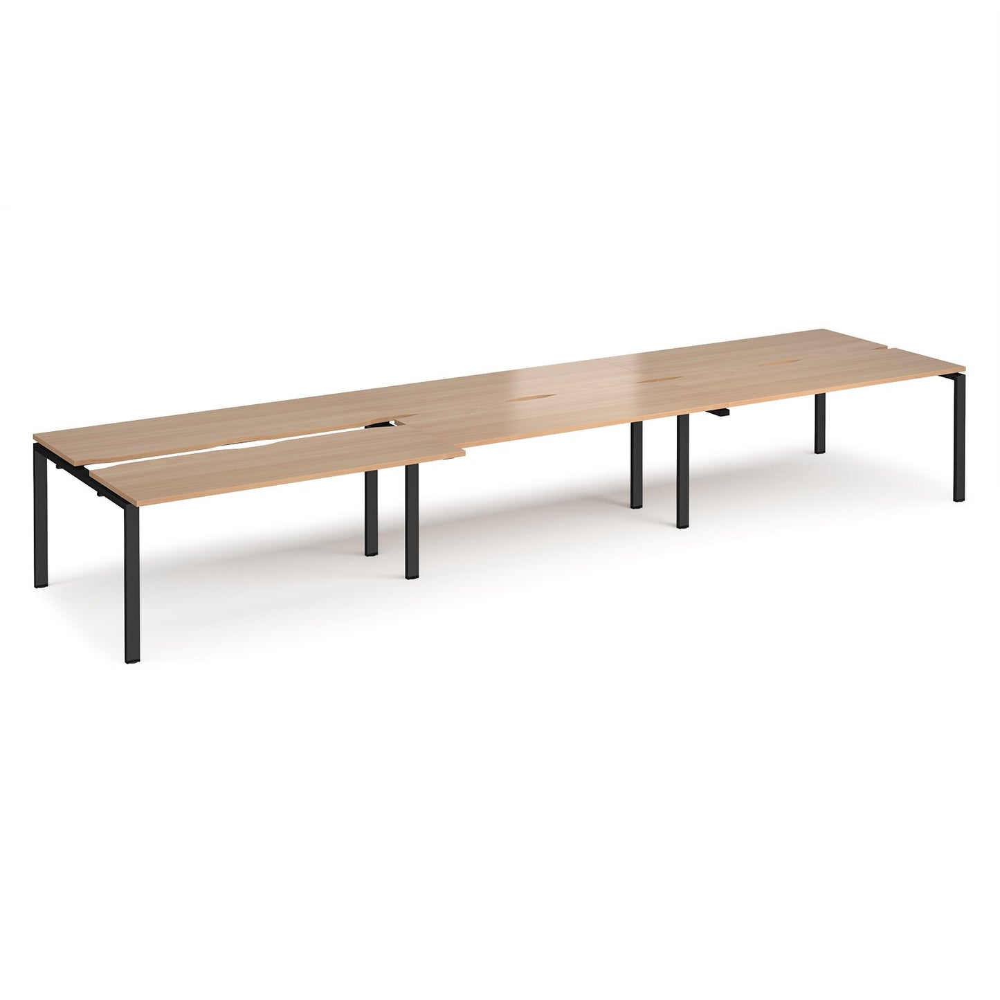 Adapt sliding top triple B2B desks 1200mm deep