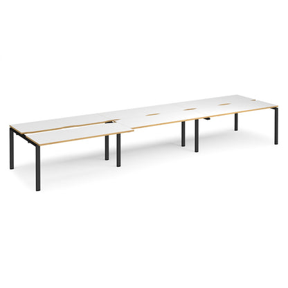 Adapt sliding top triple B2B desks 1200mm deep