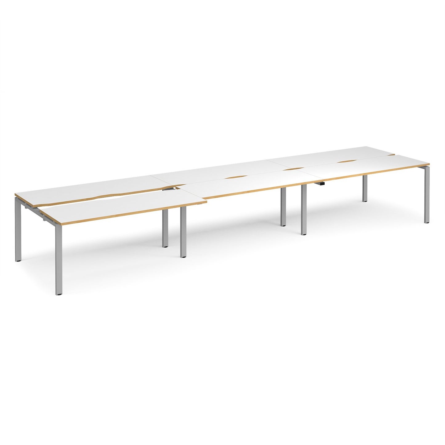 Adapt sliding top triple B2B desks 1200mm deep