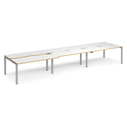 Adapt sliding top triple B2B desks 1200mm deep