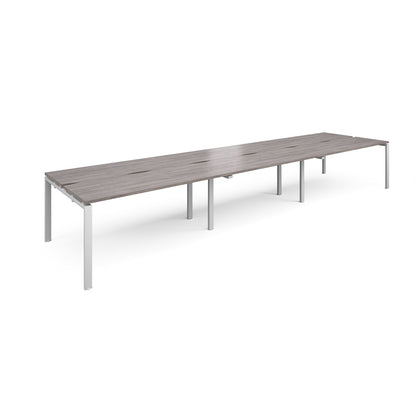 Adapt sliding top triple B2B desks 1200mm deep