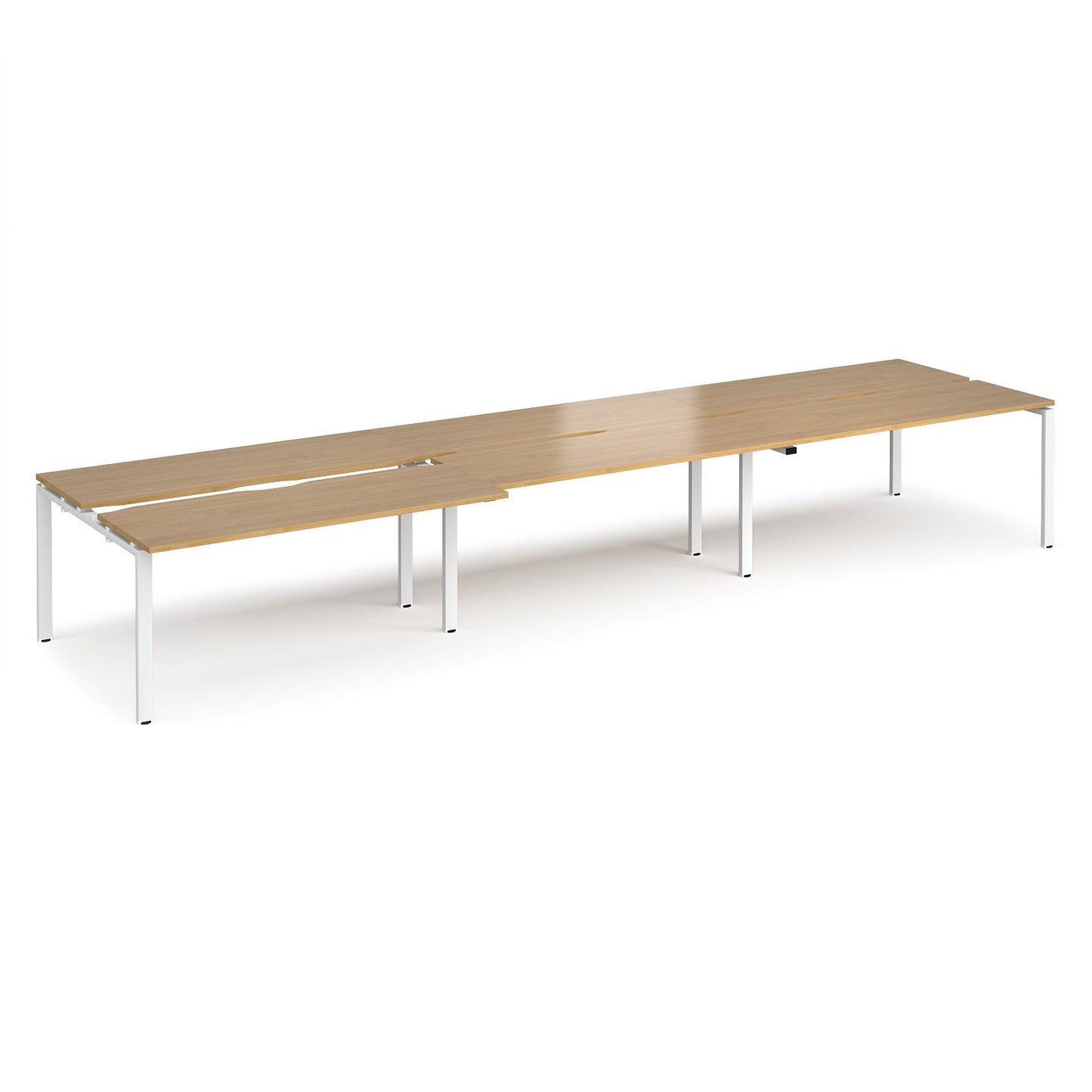 Adapt sliding top triple B2B desks 1200mm deep