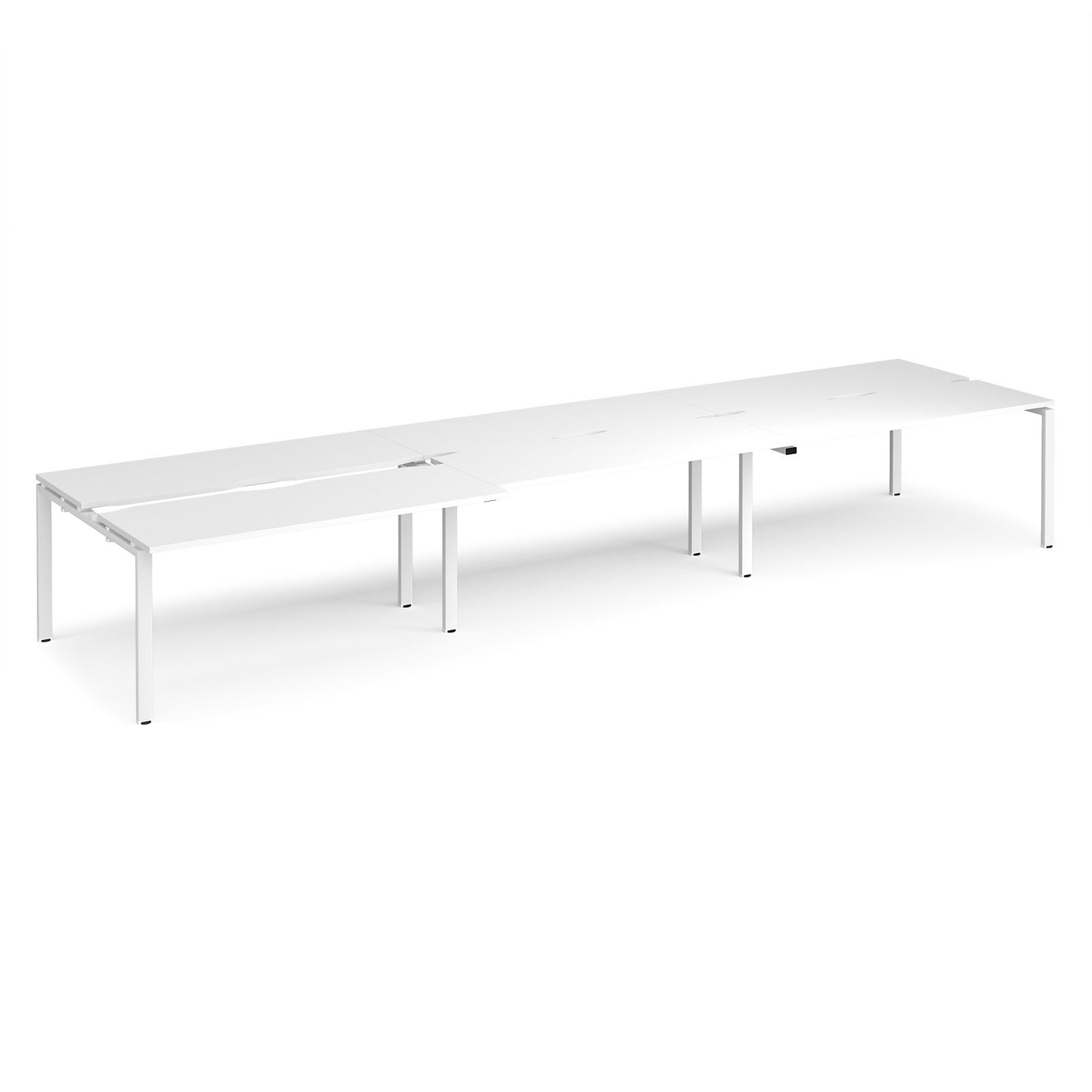 Adapt sliding top triple B2B desks 1200mm deep