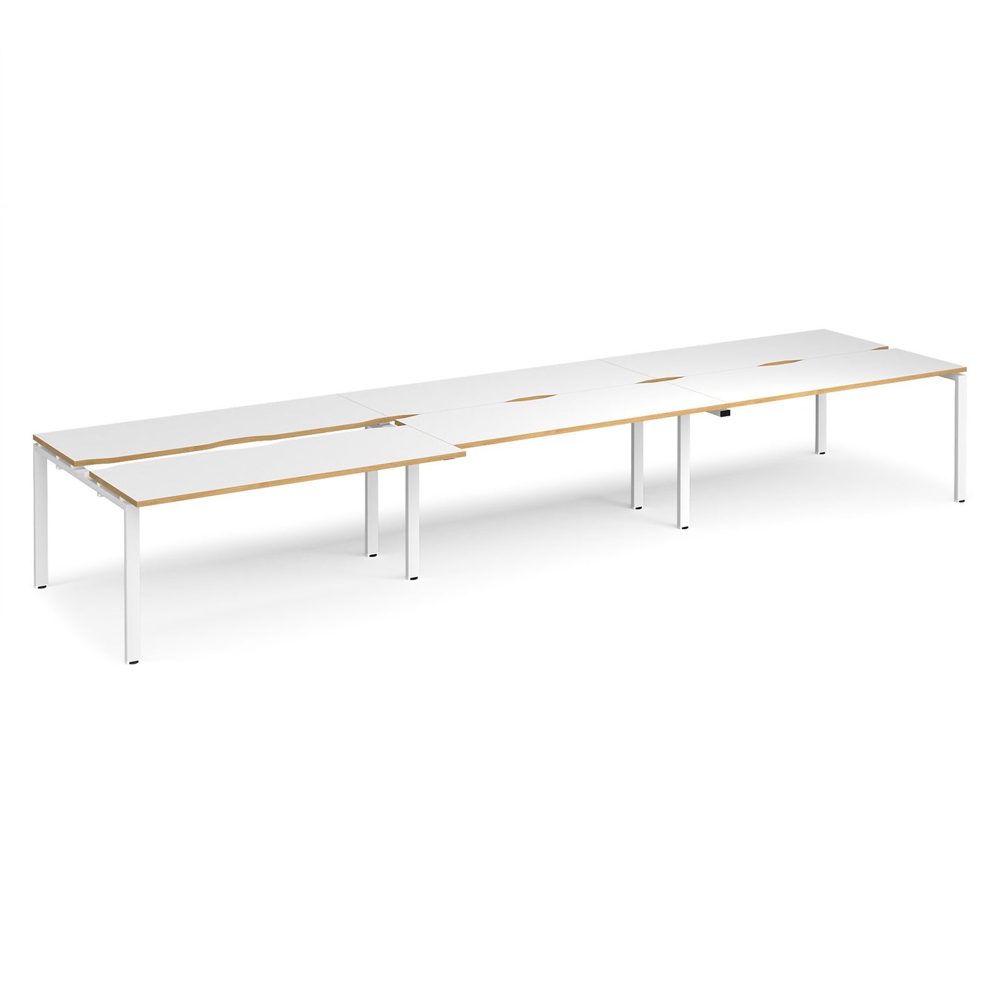 Adapt sliding top triple B2B desks 1200mm deep