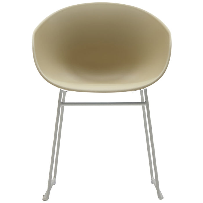 Verco Multi Purpose Seating - Cup, Plastic Shell with a Painted Cream-White Wire Frame