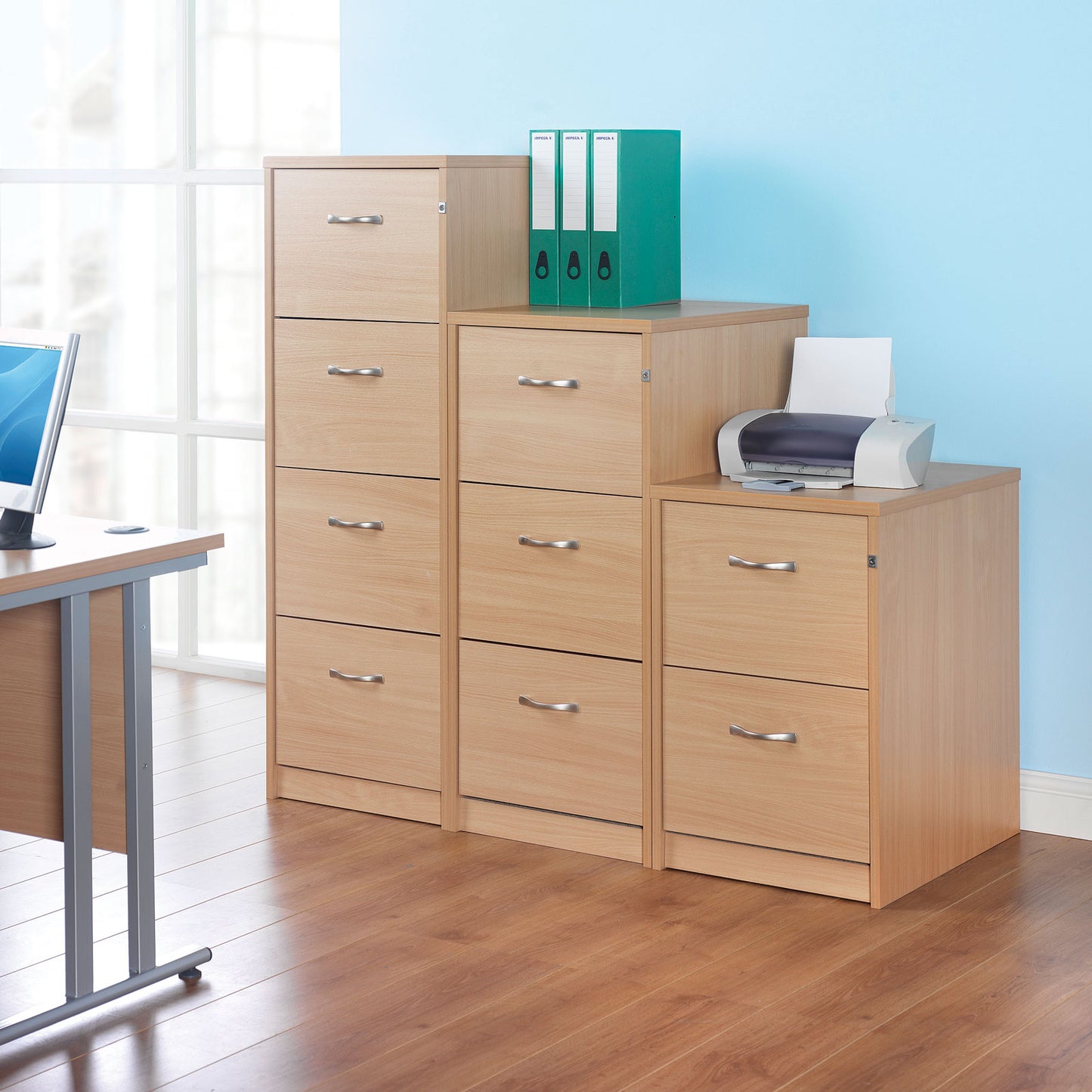 Wooden 2 door filing cabinet