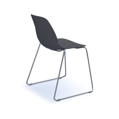 Strut multi-purpose chair with chrome sled frame