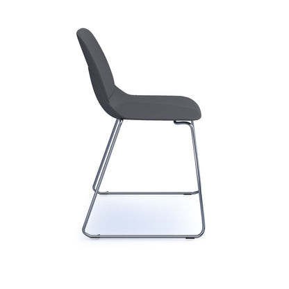 Strut multi-purpose chair with chrome sled frame